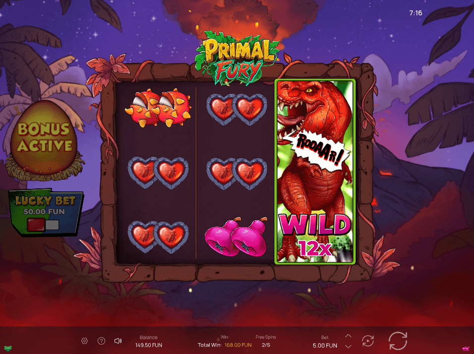 Primal Fury Free Spins